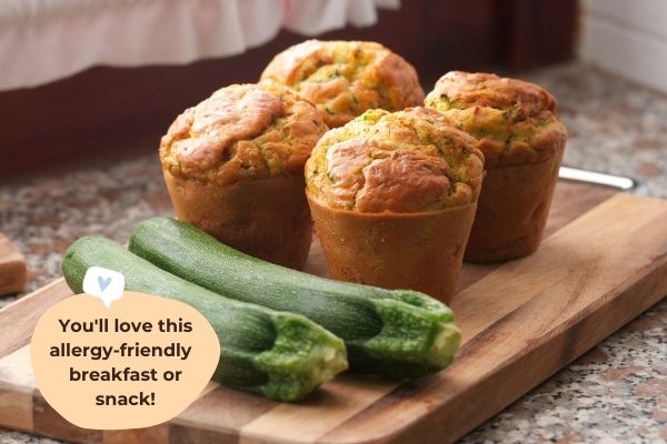 Delicious Dairy-free, Egg-free Zucchini Bread Muffin Recipe